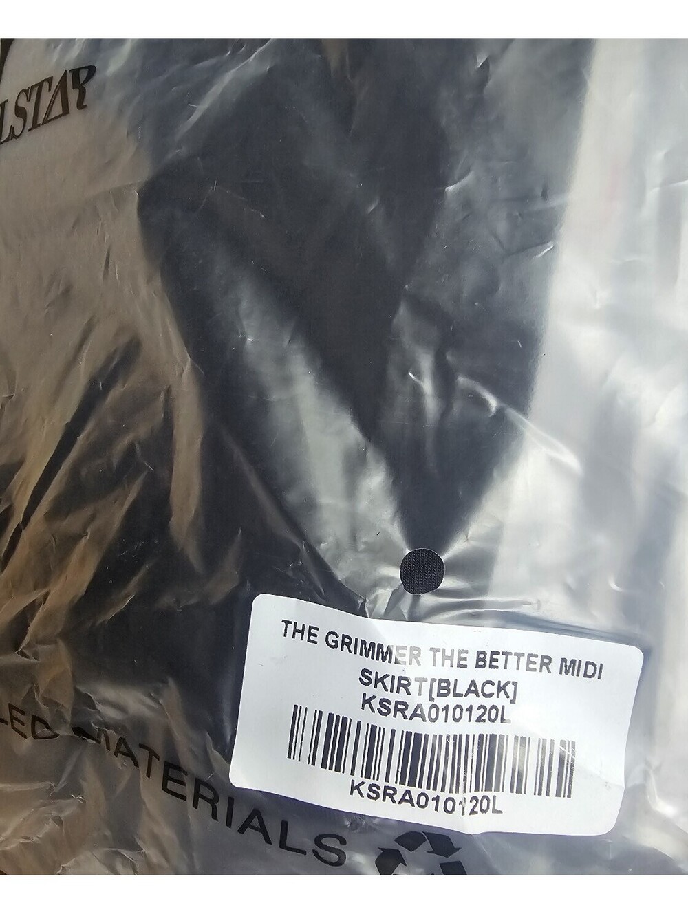 Killstar The Grimmer The Better Midi Skirt Black Handkerchief Hem Size Large NEW - Picture 7 of 7